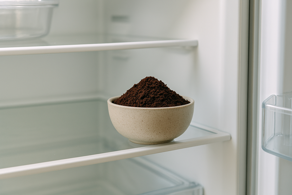 냉장고 냄새 제거 끝판왕: 커피 찌꺼기 200% 활용하는 천연 탈취 비법