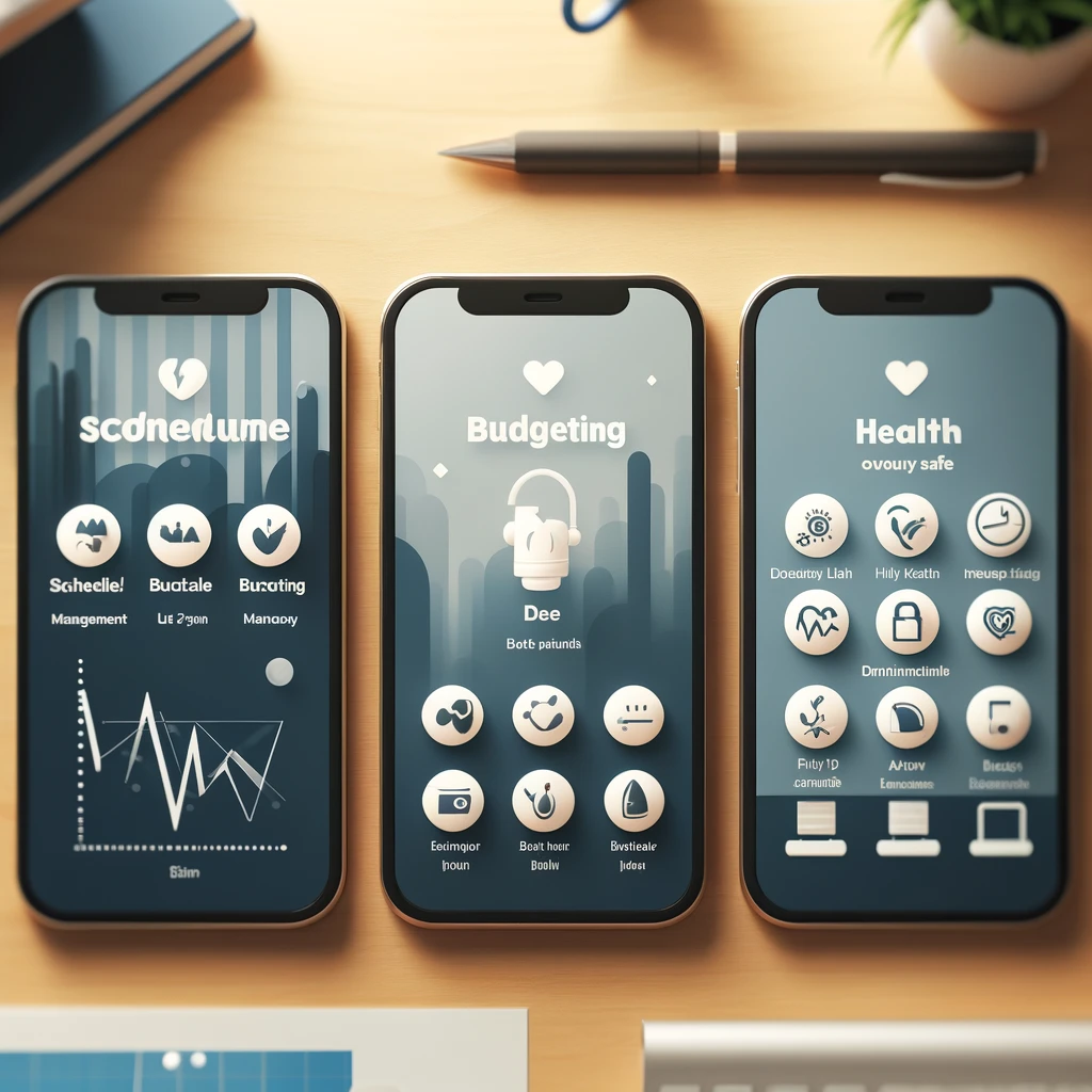 스마트폰으로 일상 관리하기 생산성 앱, 가계부 앱, 건강 관리 도구