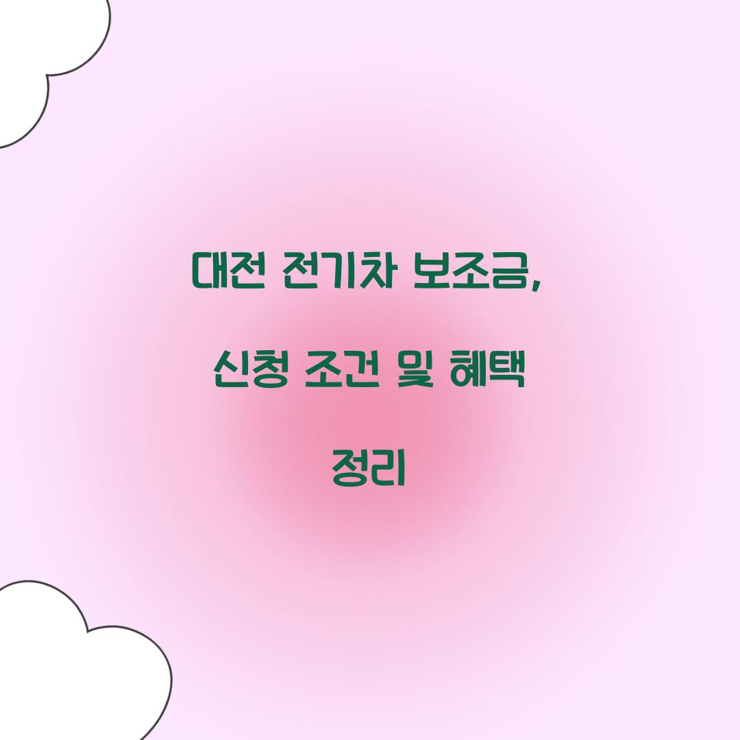 대전 전기차 보조금