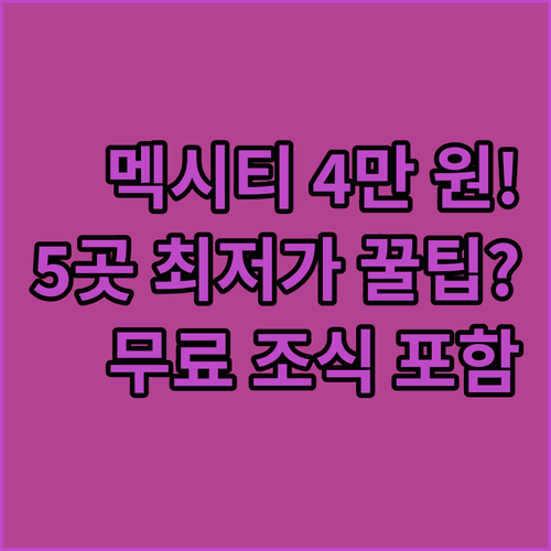 멕시코시티 가성비 호텔 추천 5곳 무..