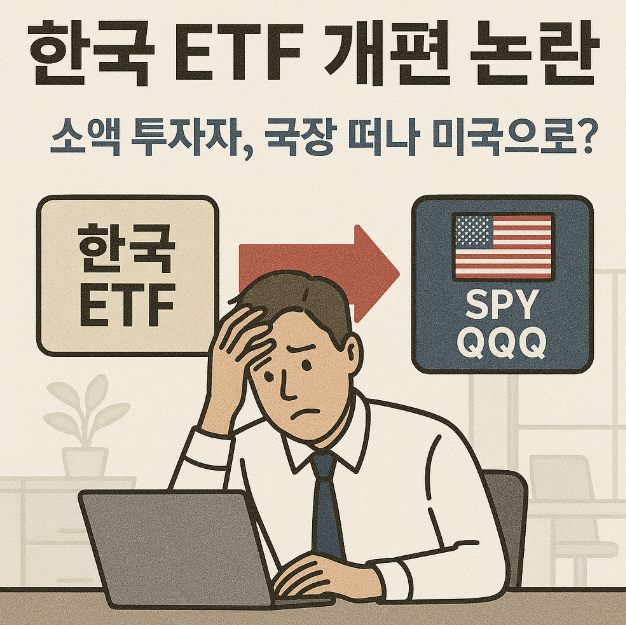 한국 ETF vs 미국 SPY 선택 변화 사진 관련.