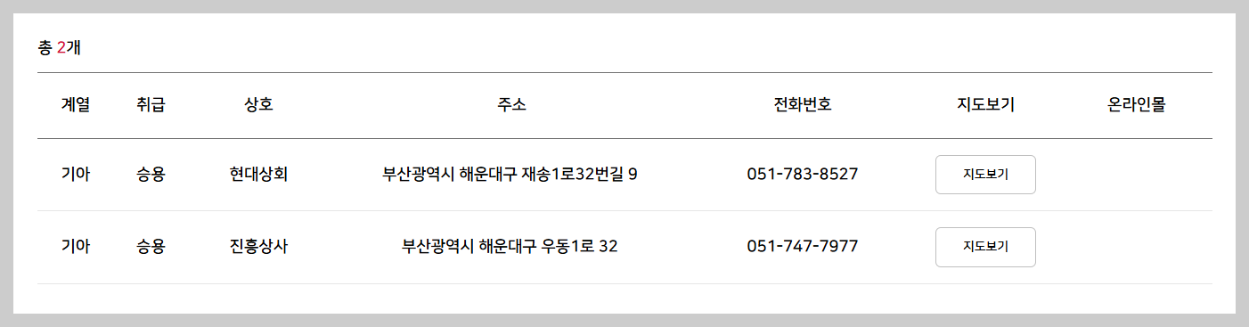 기아자동차-부품대리점-검색방법