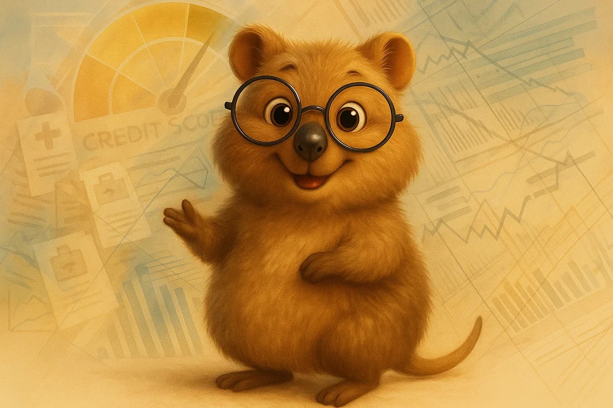 신용점수를 설명하는 귀여운 캐릭터