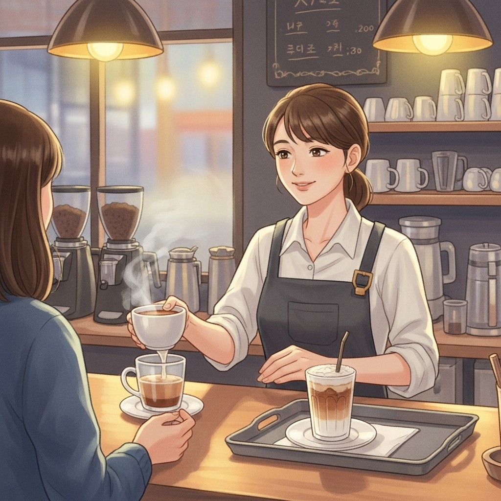 카페에서 추가 주문