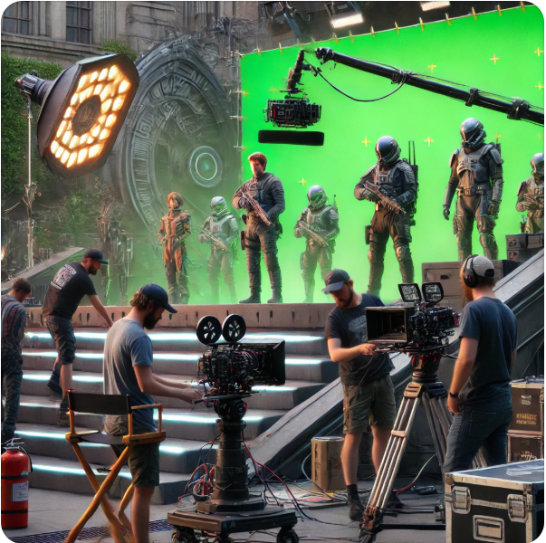 SF 영화 촬영 현장 이미지