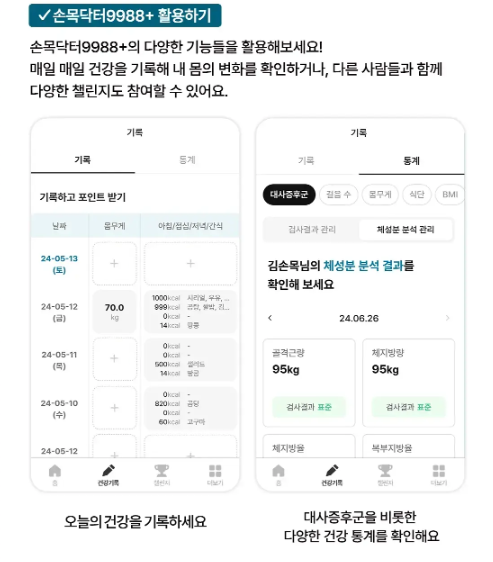 손목닥터 9988 활용하기