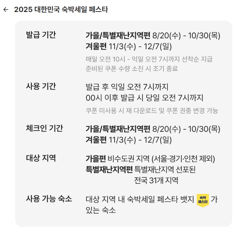 2025 대한민국 숙박 페스타