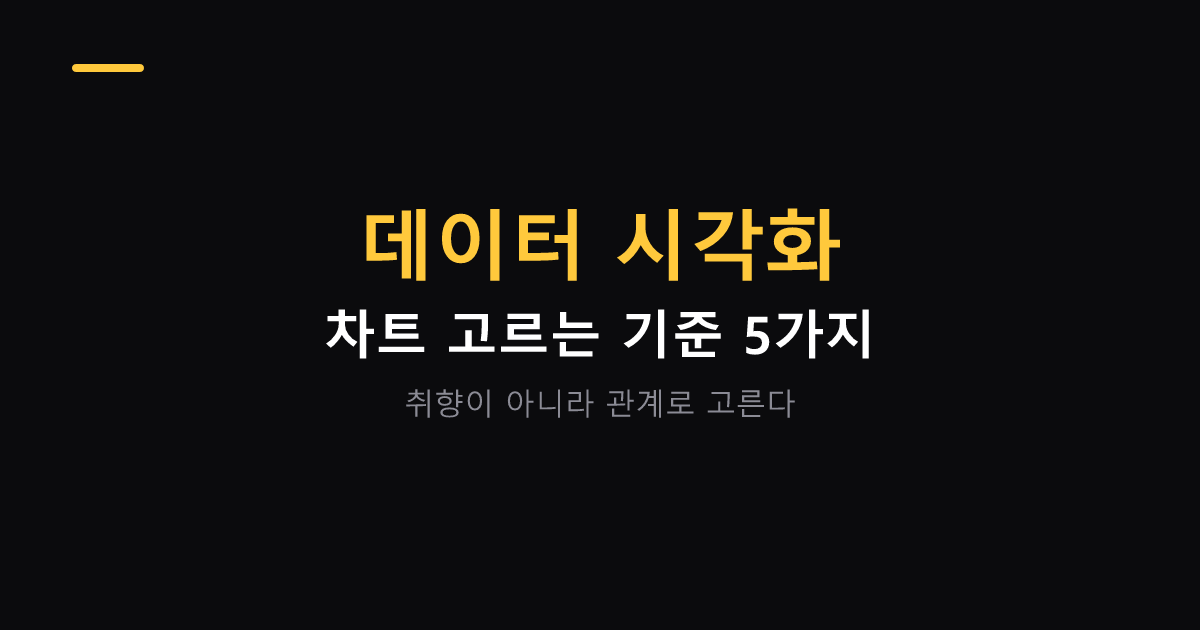 데이터 시각화 차트 고르는 기준 대표 이미지