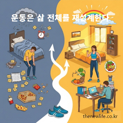 Reasons to exercise – Exercise redesigns your entire life by improving eating habits, enhancing sleep quality, stabilizing emotions, and boosting productivity/운동을 해야 하는 이유 – 운동은 식습관 개선, 숙면, 감정 안정, 집중력 향상까지 삶 전체를 재설계하는 강력한 도구입니다