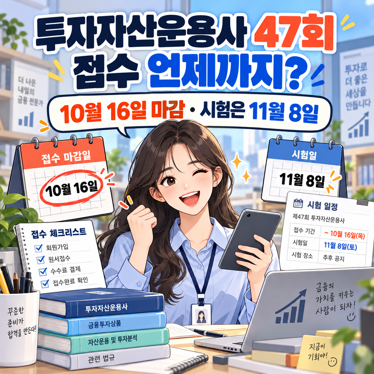 투자자산운용사 47회 접수 언제까지? 10월 16일 마감&middot;시험은 11월 8일