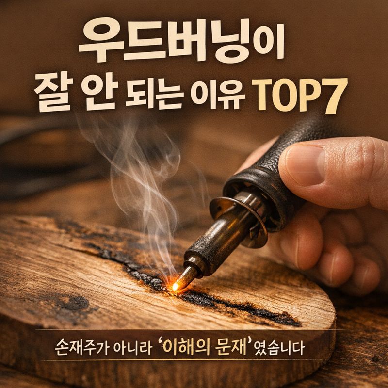 우드버닝이 잘 안 되는 이유 TOP7