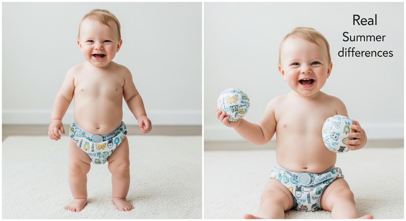 기저귀 썸머 그냥차이