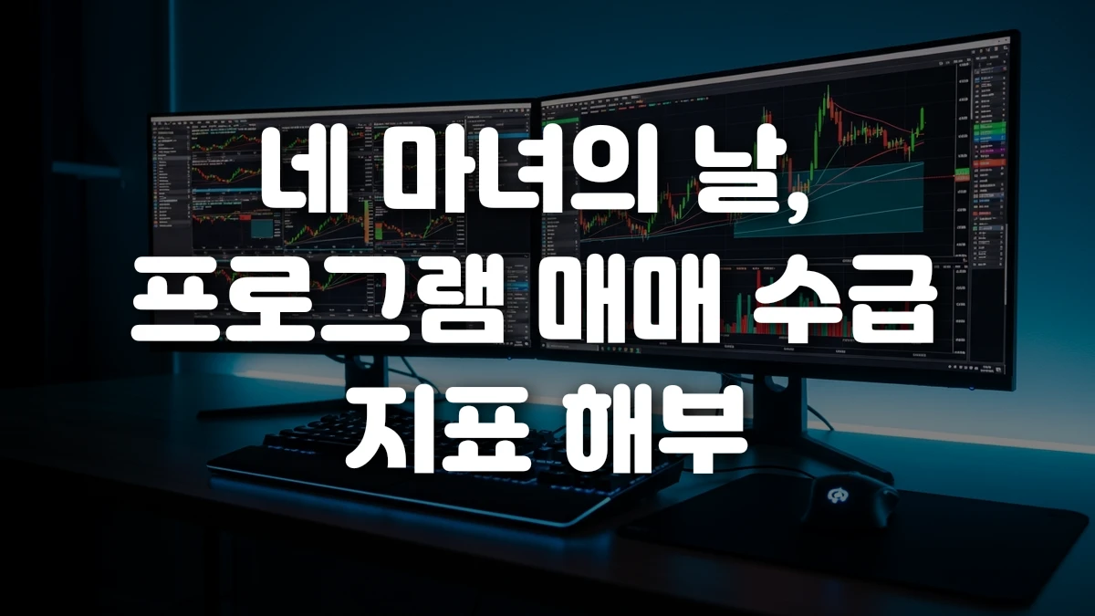 네 마녀의 날 프로그램 매매 수급 지표 해부