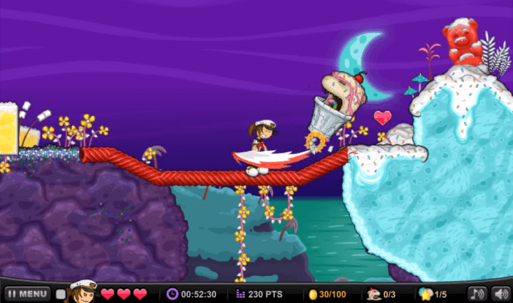 깃발을-휘둘러-아이스크림-괴물을-처치하는-화면