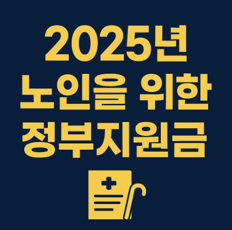 2025년 노인을 위한 정부지원금