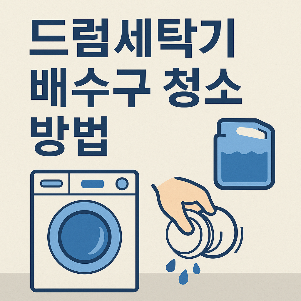 드럼세탁기 배수구 청소 방법 관련 이미지