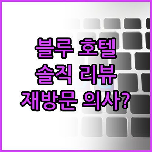 더 블루 호텔 호치민 시티! 솔직 리
