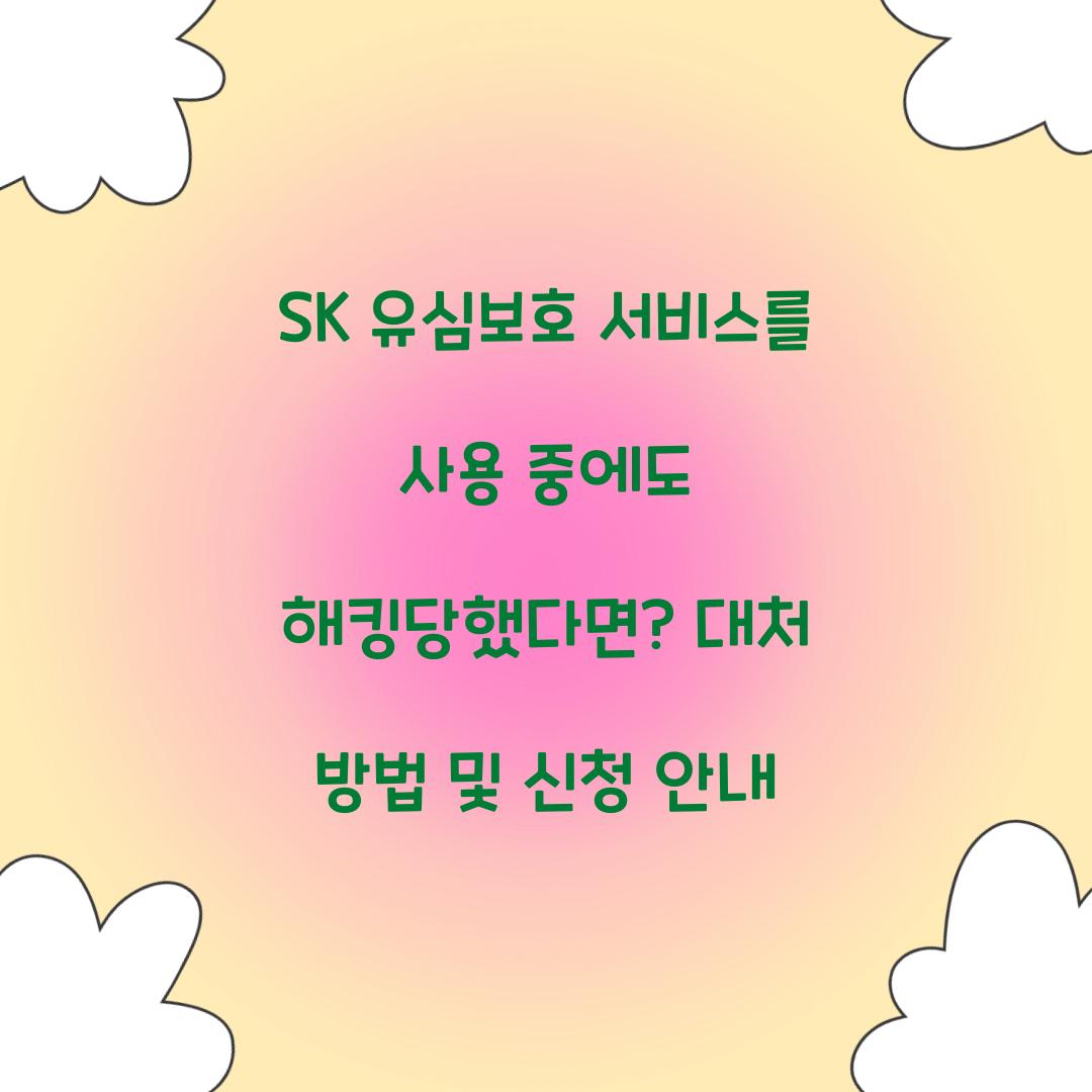 SK 유심보호 서비스를 사용 중에도 해킹당했다면? 대처 가이드