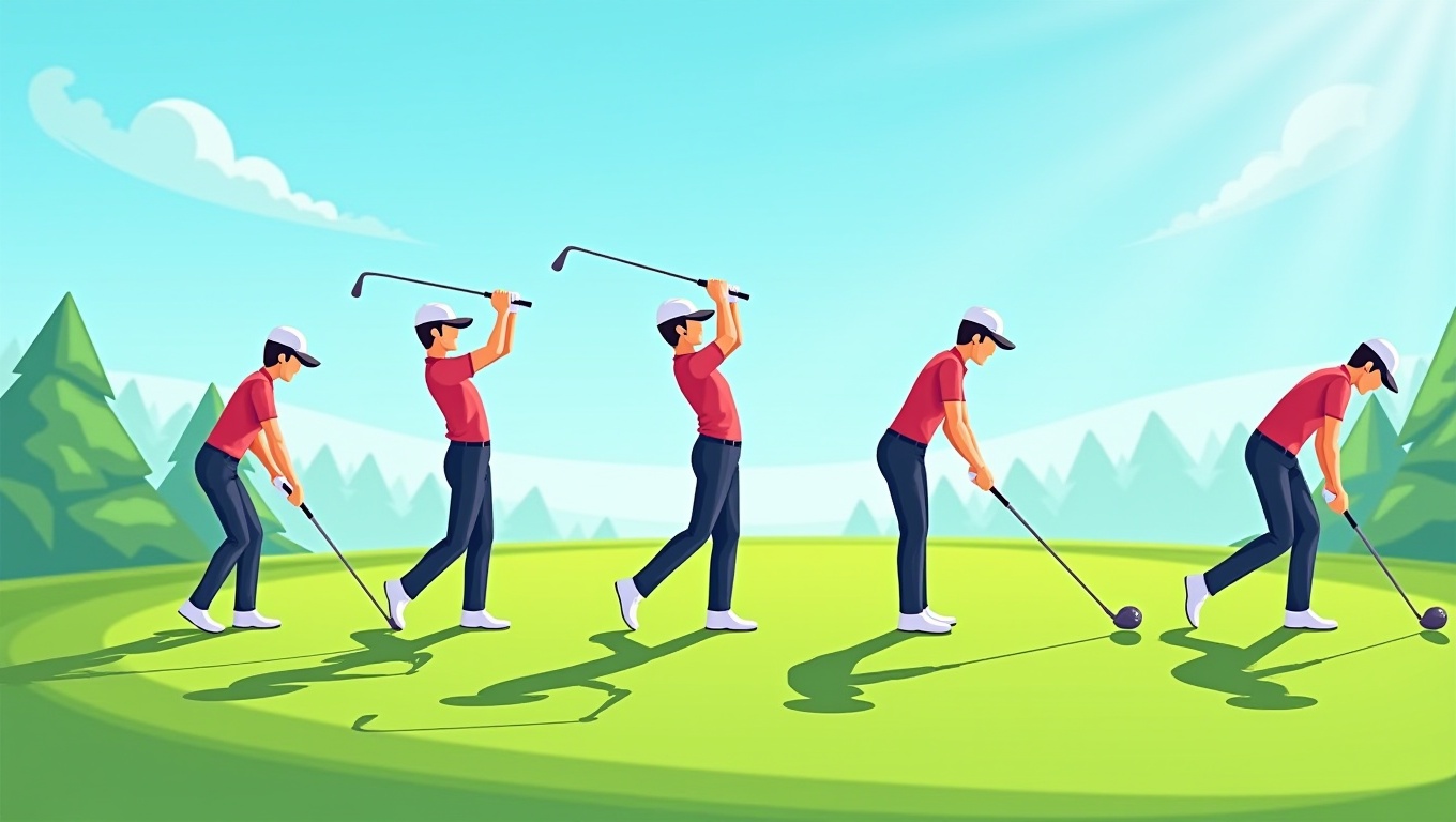 스윙 연습하는 그림