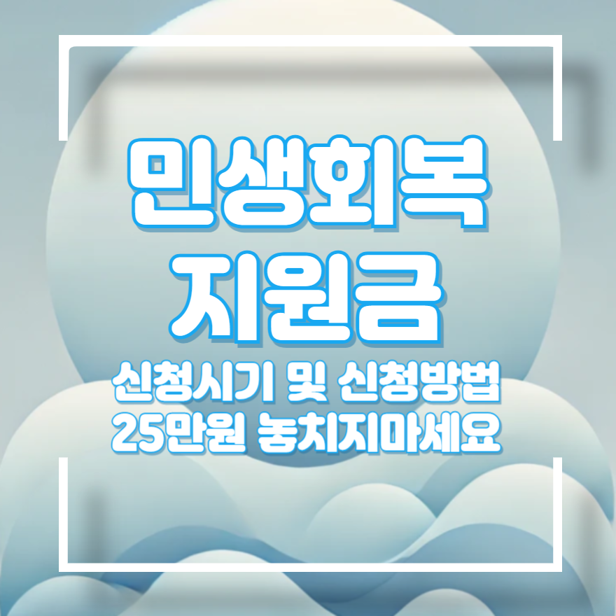민생회복 지원금 25만원