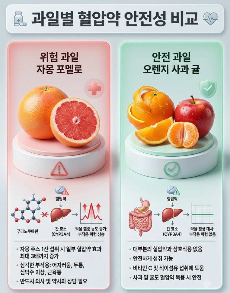 자몽이 왜 혈압약의 작용을 방해하는 걸까요?