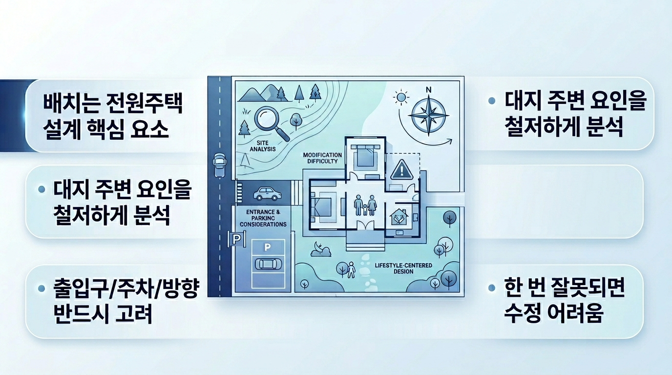 전원주택 배치계획의 핵심요약