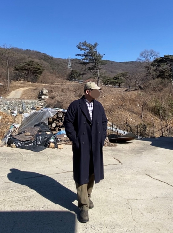 데일리룩('26.2.17.)폴로랄프로렌 더블알엘 가먼트 다잉트윌 볼캡, 블랙모먼트 시티보이 오버핏 체크셔츠, 그레이휴 더블브레스티드 롱코트, 프리즘웍스 카고팬츠, 블런드스톤 585