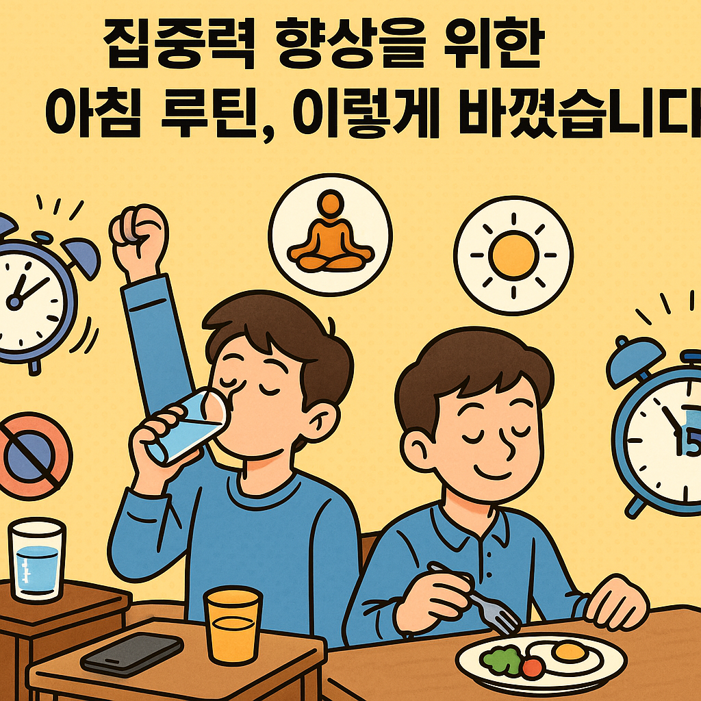 집중력 향상을 위한 아침 루틴, 이렇게 바꼈습니다