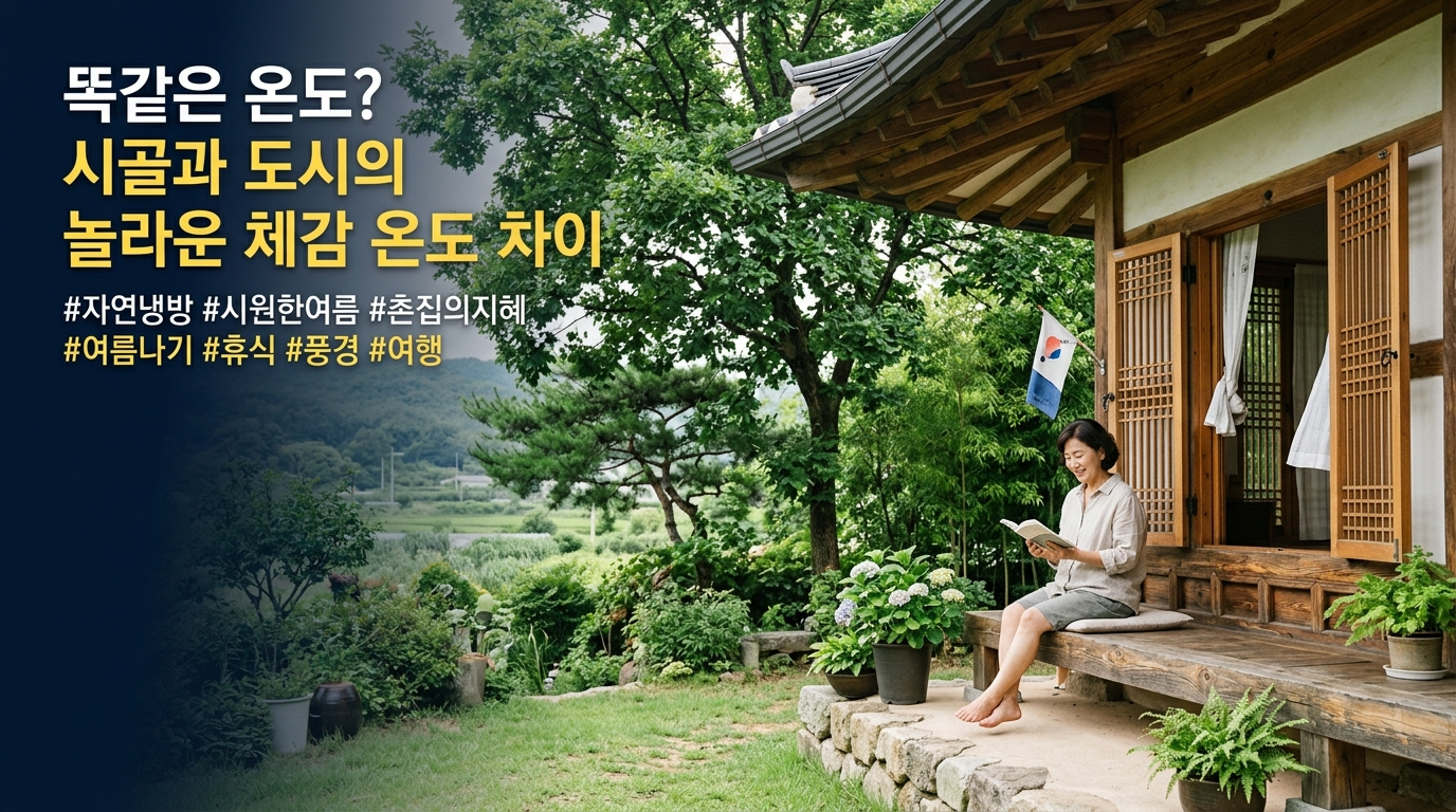 체감온도는 시골과 도시에서 차이가 납니다.