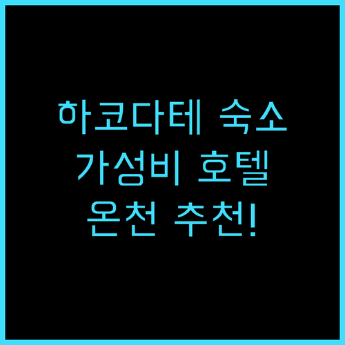 하나비시 호텔 하코다테 숙박 추천 조..