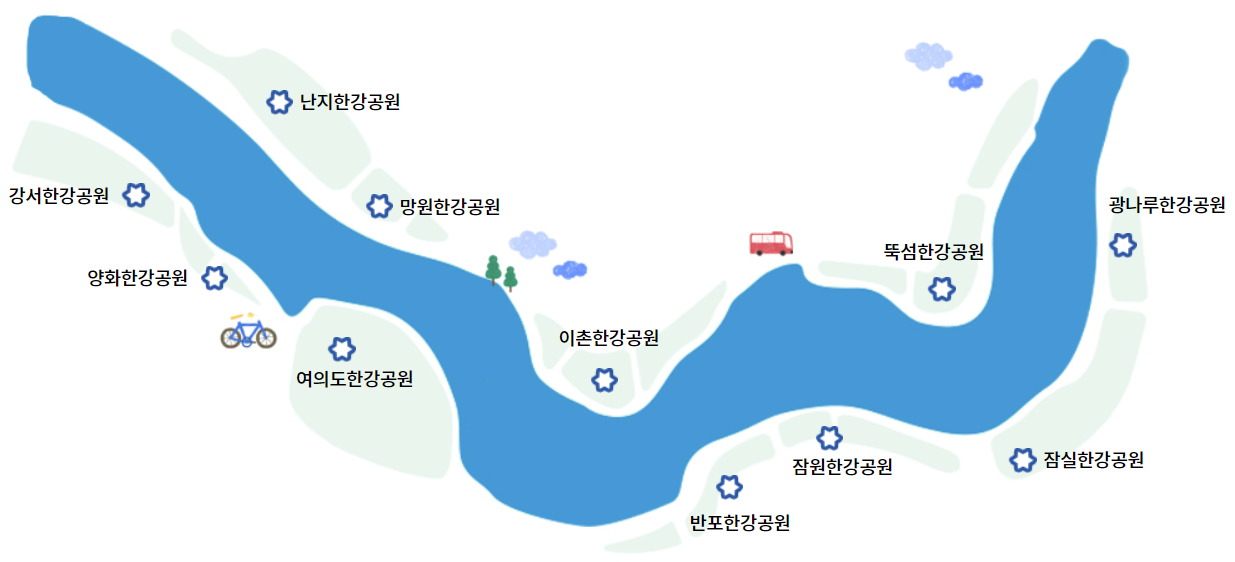 한강공원 한눈에 찾기