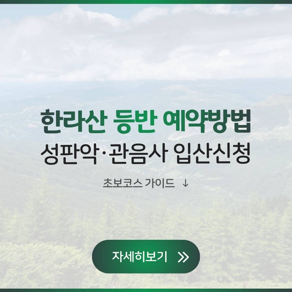 한라산 등반 예약방법과 초보자 추천코스, 성판악·관음사 입산 꿀팁 총정리