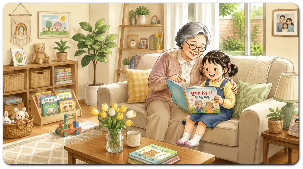 손녀-책읽어주는-할머니