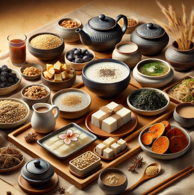 갱년기 증상 완화를 돕는 한국 음식 관련 사진