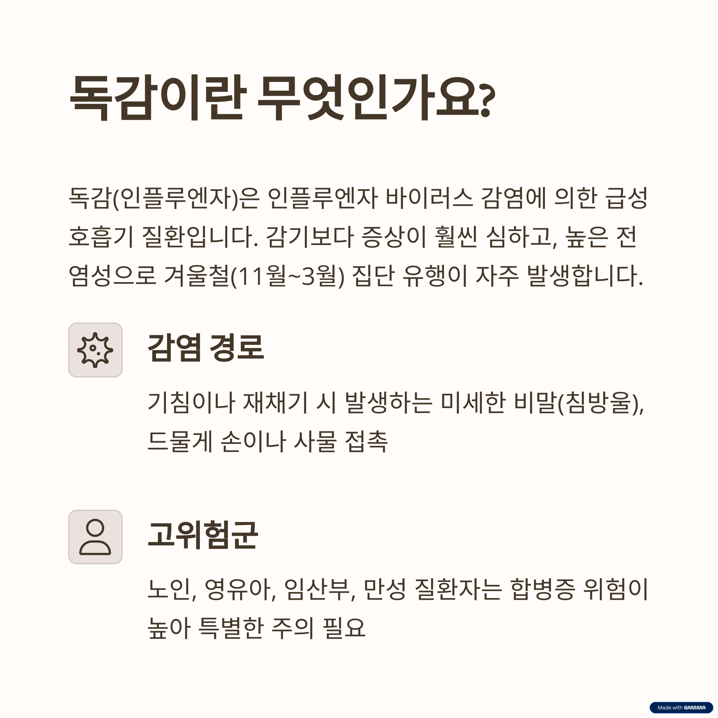 독감이란 무엇인가요?