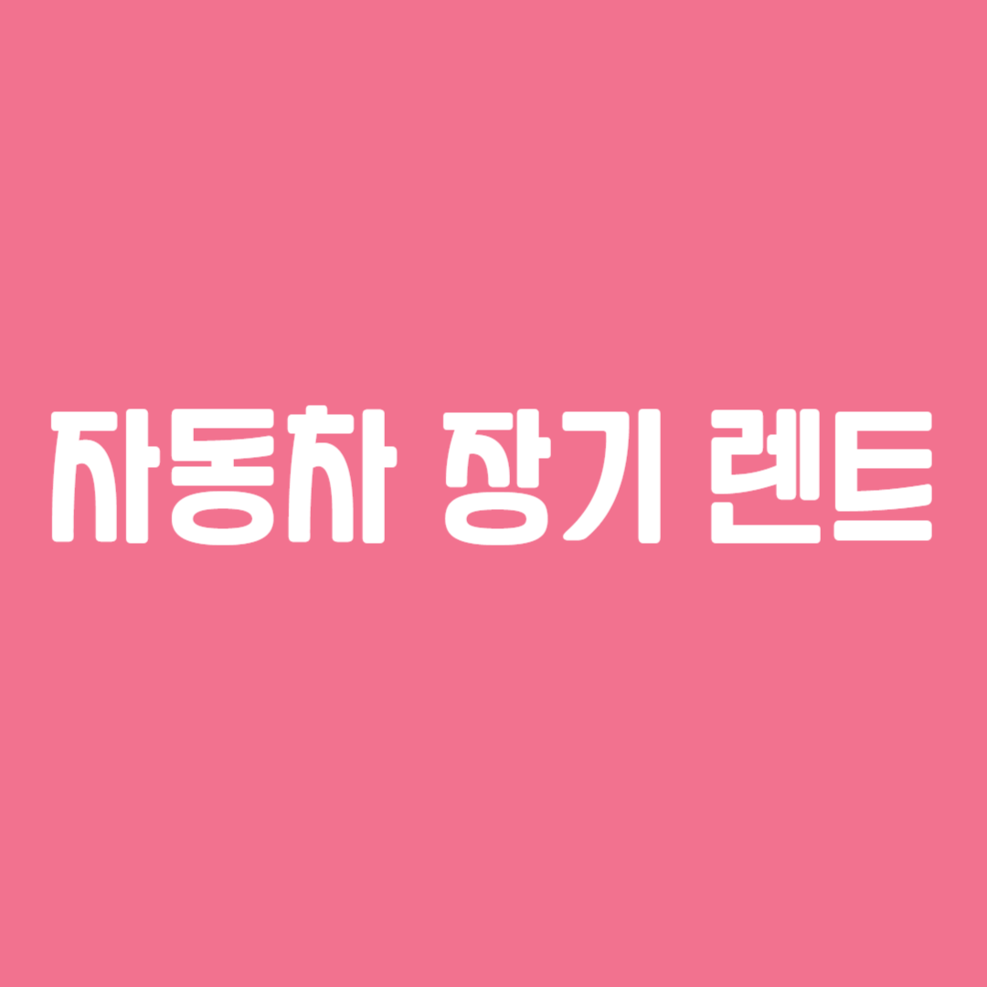 자동차 장기 렌트