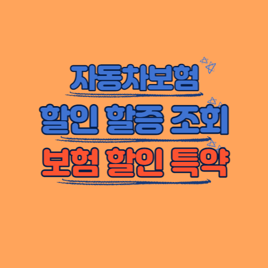 자동차 보험료 할인할증요인 조회사이트 & 자동차 보험 할인 특약