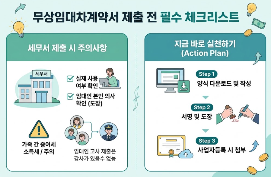 무상임대차계약서 작성