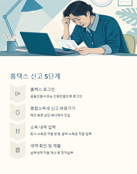 홈택스 신고 5단계