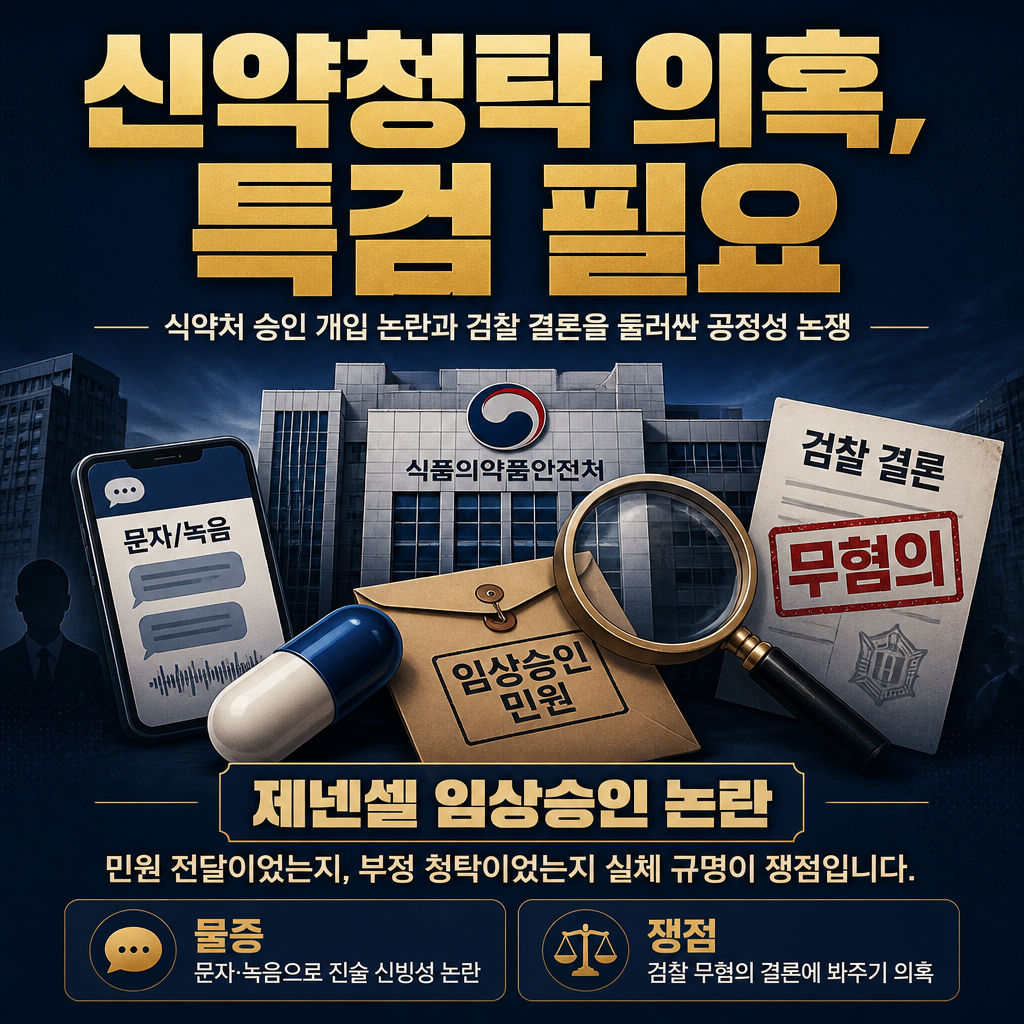 신약청탁 의혹, 특검 필요