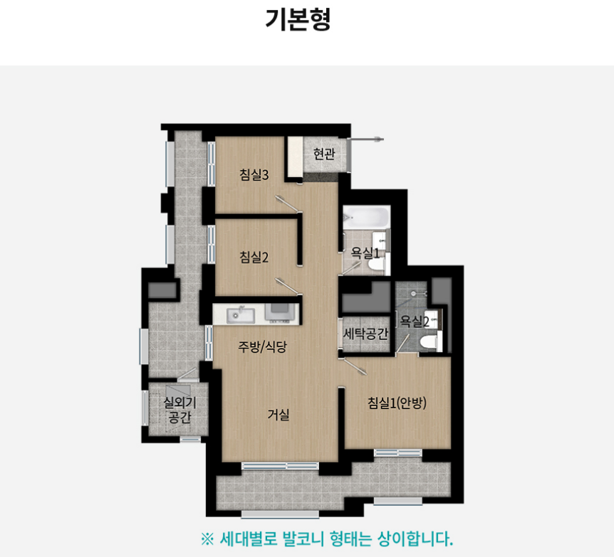 58B 기본형 평면도