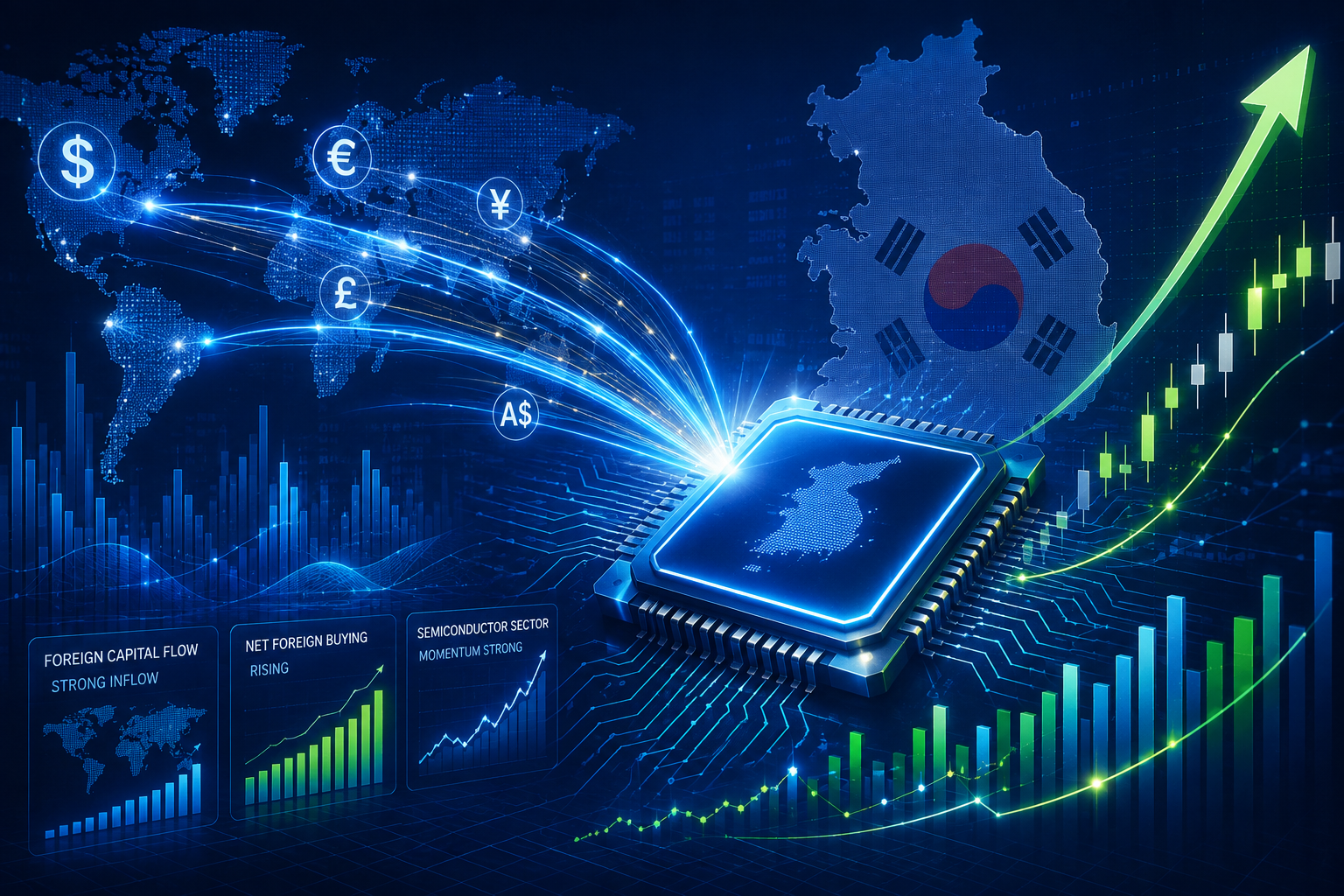 2026년 한국 증시 외국인 순매수 삼성전자 SK하이닉스 코스피 반도체 주가 반등
