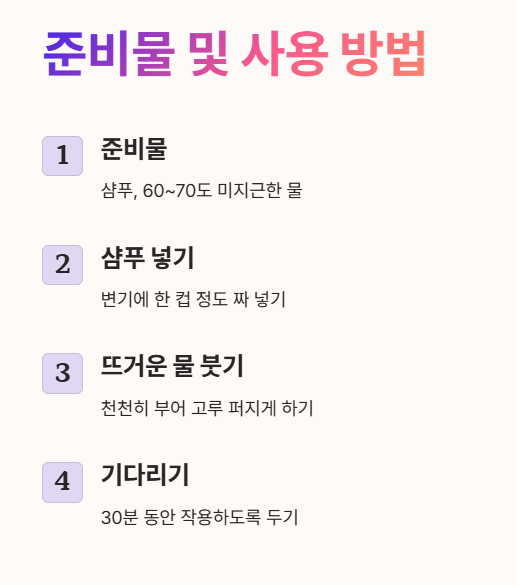 준비물 및 사용 방법