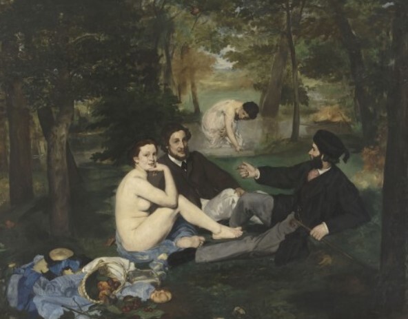 에두아르 마네의 '풀밭 위의 점심 식사' 작품 사진, 1863년, 프랑스 파리 오르세 미술관