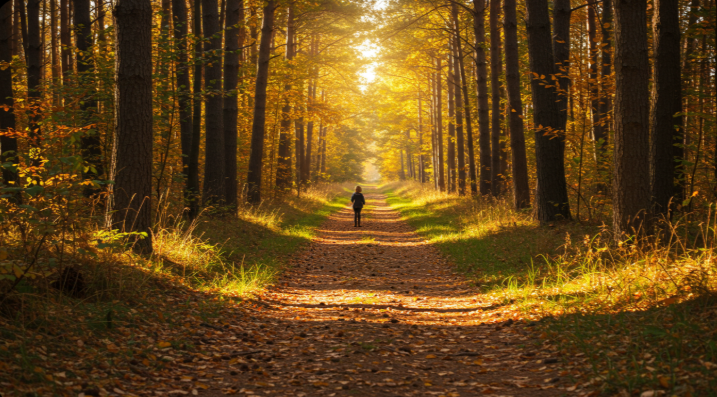 가을 숲길의 산책