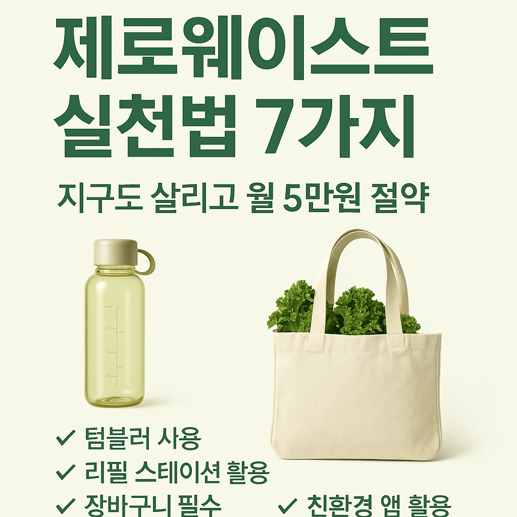 제로웨이스트 실천법 7가지 ❘ 지구도 살리고 월 5만원 절약 [그린머니 프로젝트 1편]