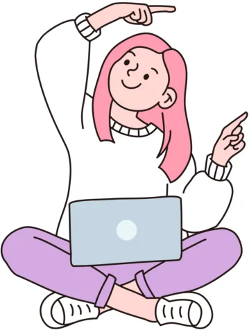 무언가 신나고 재미있어하는 대학생