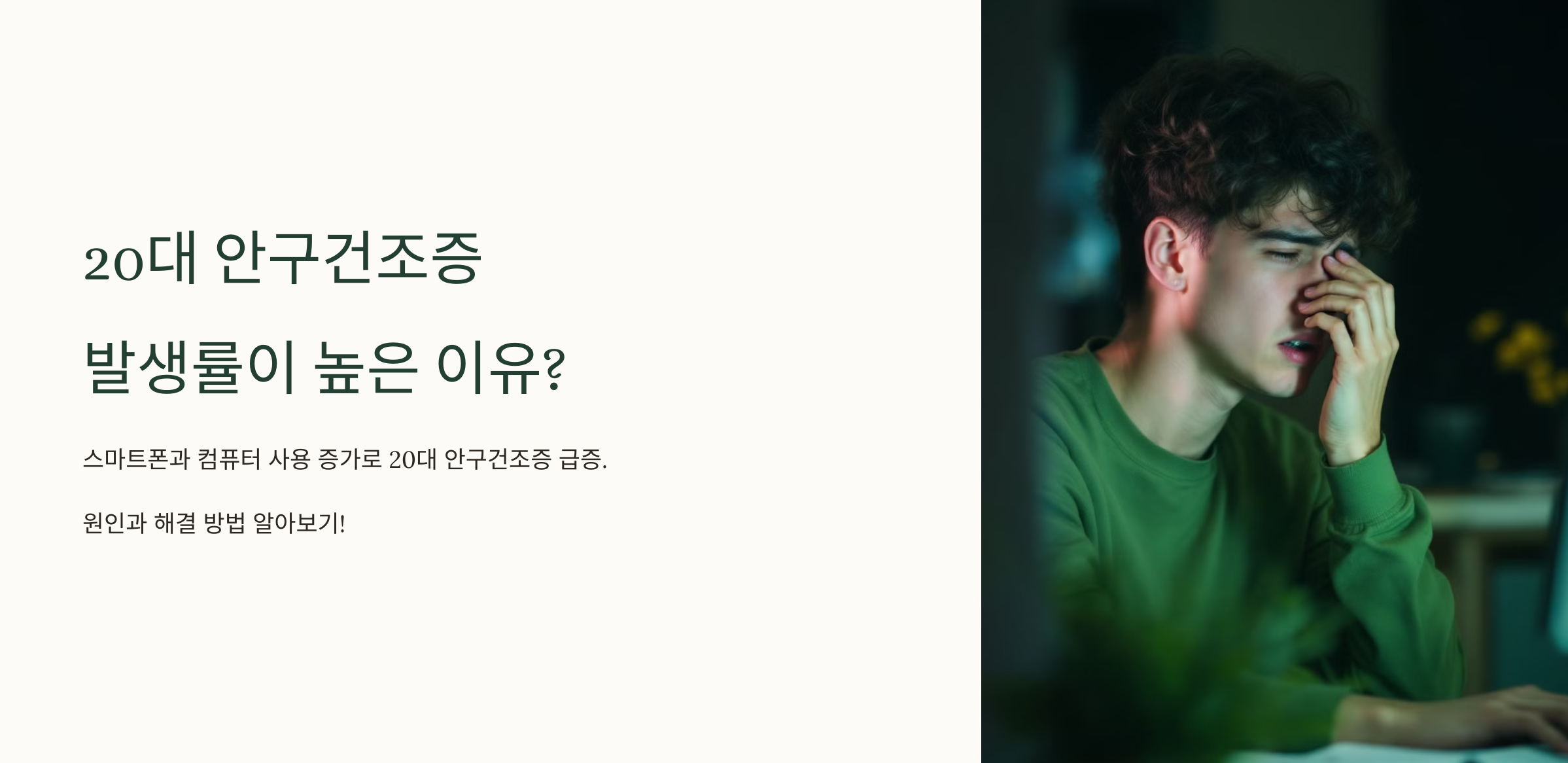 안구 건조증 발생률에 대한 요약 사진