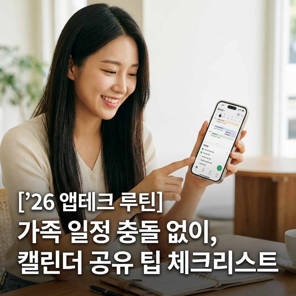 [&rsquo;26 앱테크 루틴] 가족 일정 충돌 없이 ｜ 캘린더 공유 팁 체크리스트