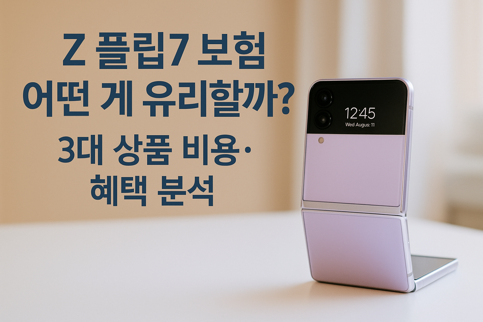 Z 플립7 보험 어떤 게 유리할까? 3대 상품 비용·혜택 분석 관련 사진